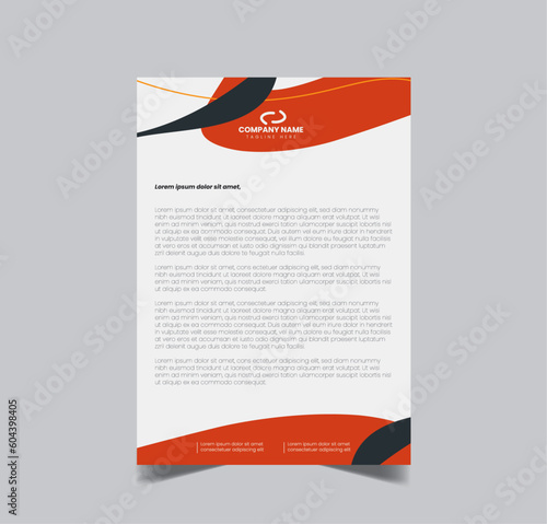 corporate modern letterhead design template, Business letterhead design.
