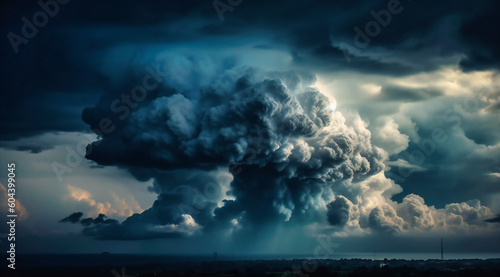 gray storm clouds and large storm clouds