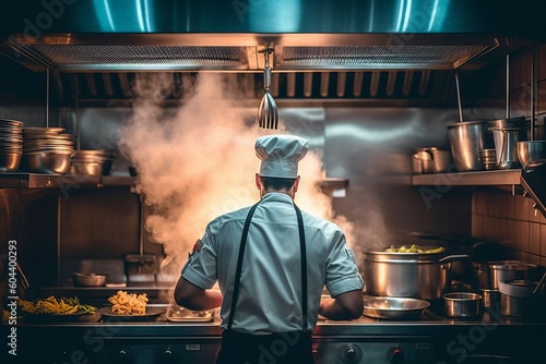 Mastering the Art of Culinary Chaos: A Chef's Journey in a Busy Restaurant Kitchen, Generative AI.