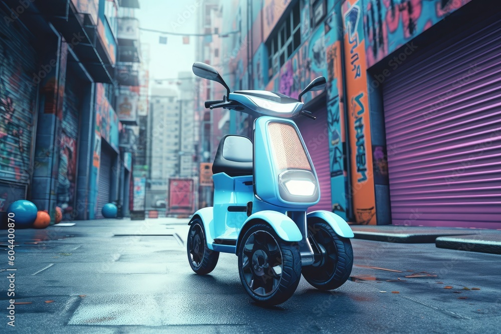 Sustainable Transportation: Electroscooter Navigating City Streets