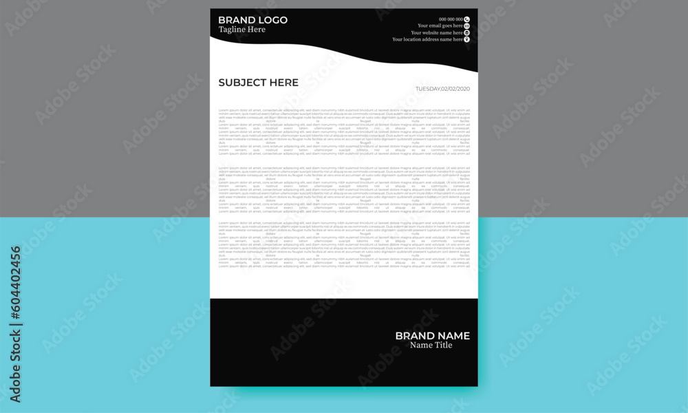CREATIVE LETTERHEAD DESIGN, TEMPLEATE LETTERHEAD VECTOR DESIGN CREATIVE LETTERHEAD DESIGN, TEMPLEATE LETTERHEAD VECTOR DESIGN