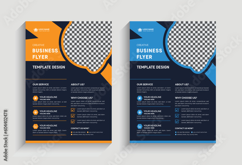modern colorful business flyer design template 