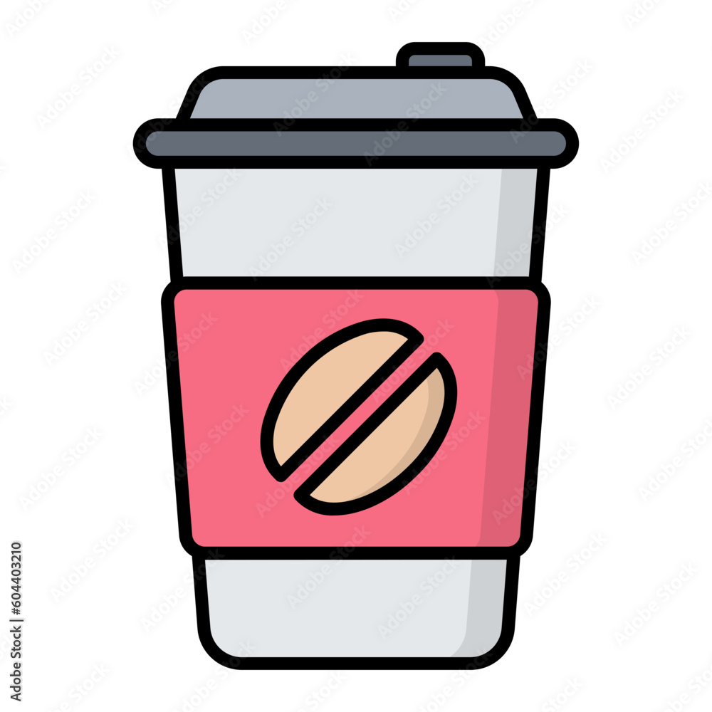 Coffee Cup Line Color Icon Coffee Cup Line Color Icon