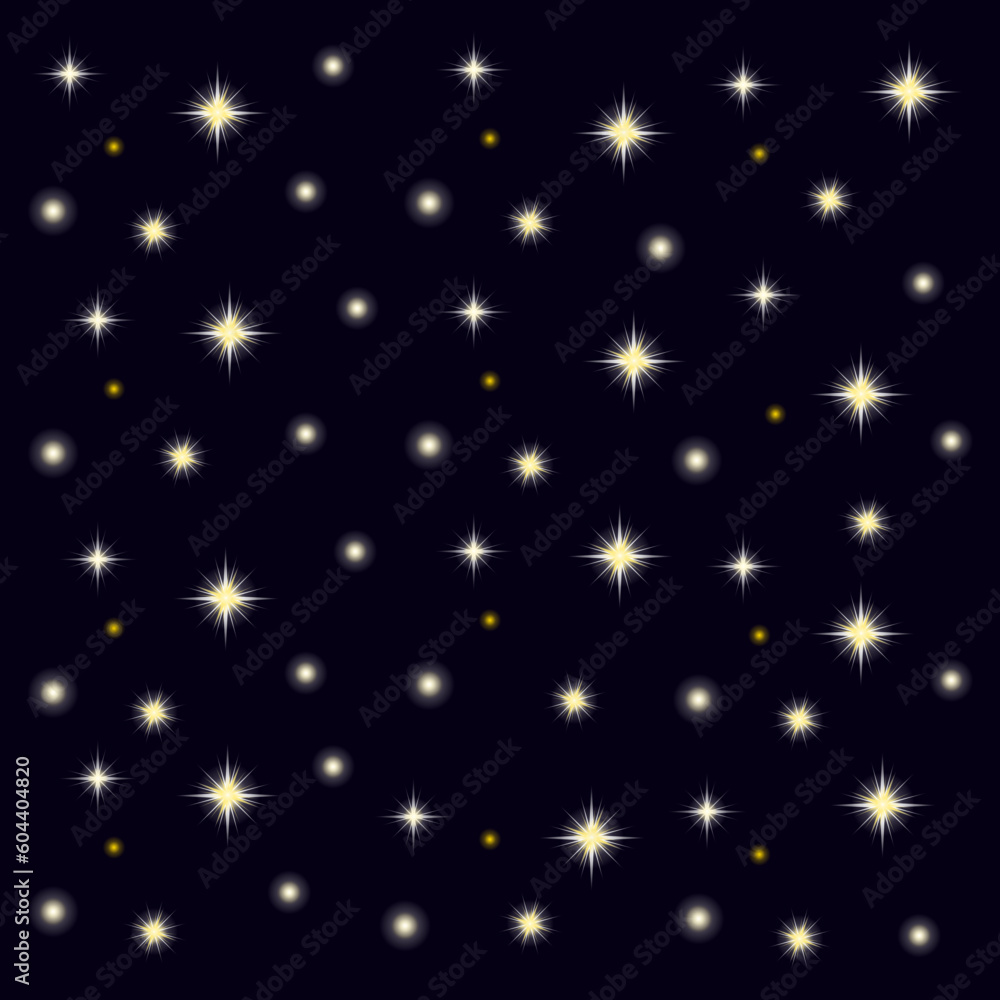 Starry dark background – Shiny square card Starry dark background – Shiny square card