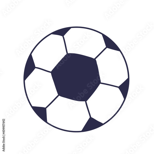 A soccer ball in a flat style isolated on a white background. Vector illustration.