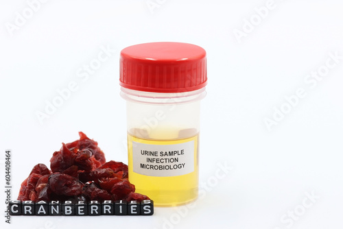 Dried cranberries. Cranberry products have been used to prevent urinary tract infections (UTIs) photo