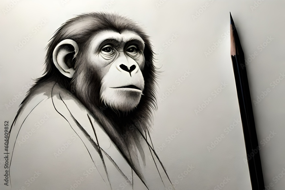 most beautiful sketches and drawings of animals Generative Ai technology  Illustration Stock | Adobe Stock