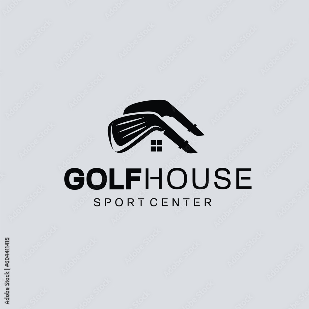 Club Golf House logo Stock Illustration Club Golf House logo Stock Illustration