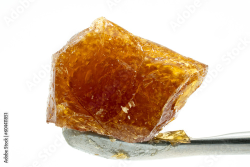 Cannabis rosin pressed from bubble hash made from dried and cured flower