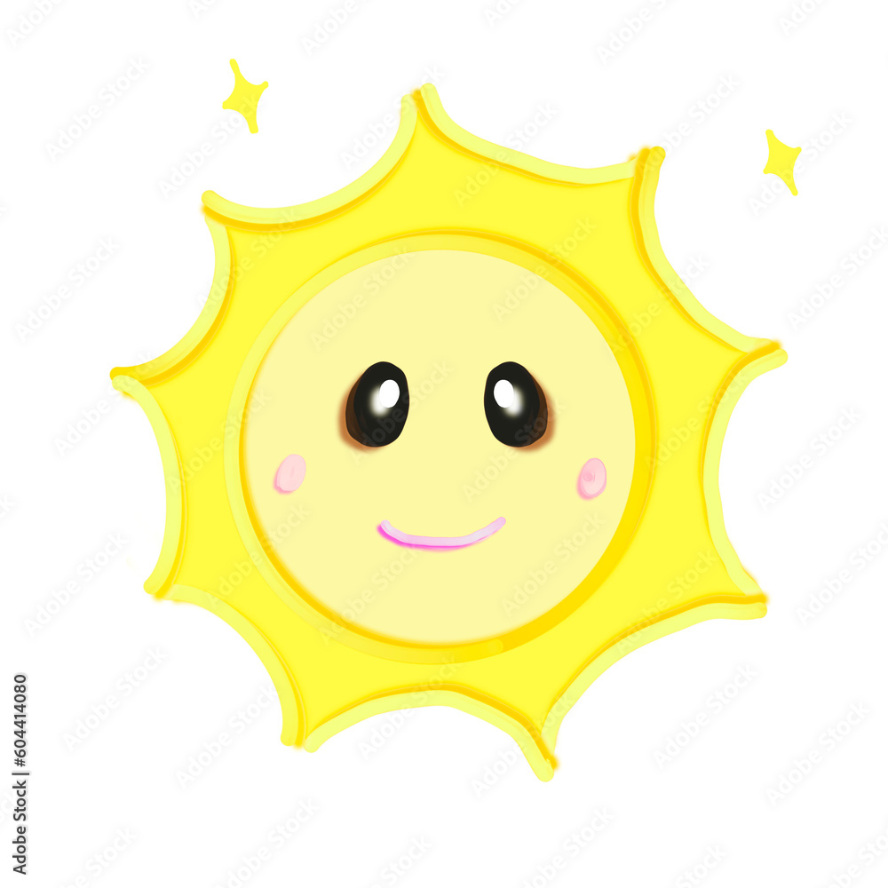 smiling sun cartoon