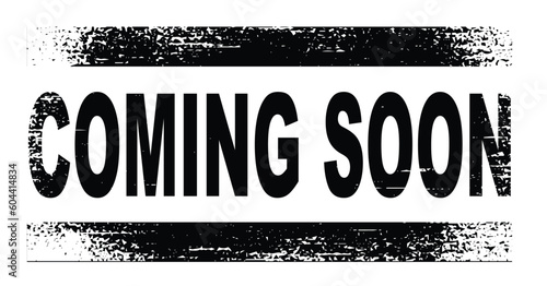Coming Soon Black Ink Stamp