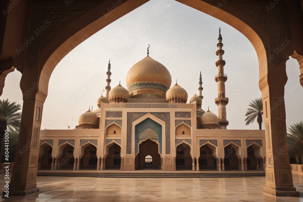 Fototapeta premium Mosque Image Beautiful Background Ai Generates