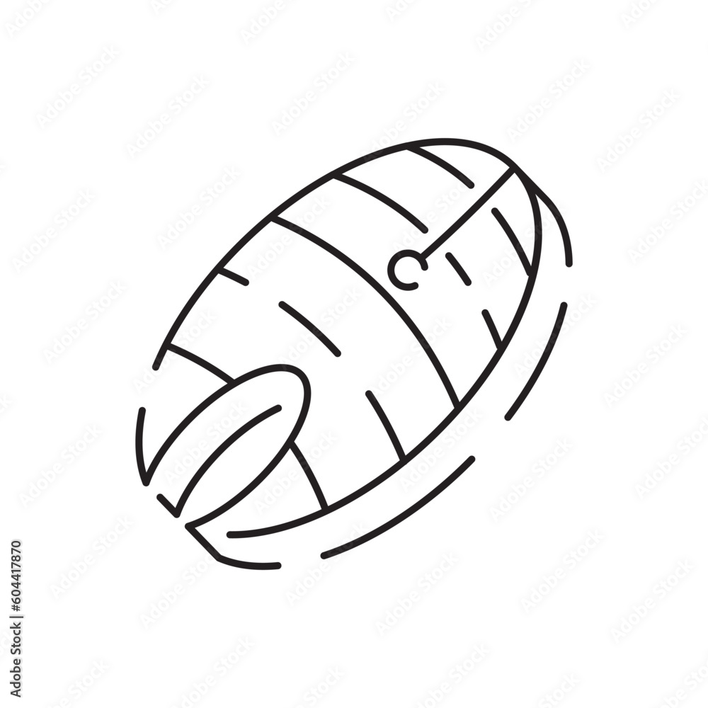 Sea food restaurant line icon. White meat. Fish and Sea life related icon. Editable stroke. Thin vector flat Sea food restaurant line icon. White meat. Fish and Sea life related icon. Editable stroke. Thin vector flat