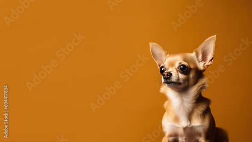 Chihuahua dog portrait closeup with copy space (Gernerative AI) © Warm Right