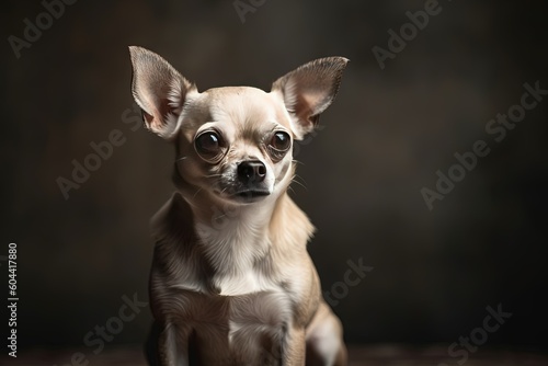 Chihuahua dog portrait closeup with copy space (Gernerative AI)