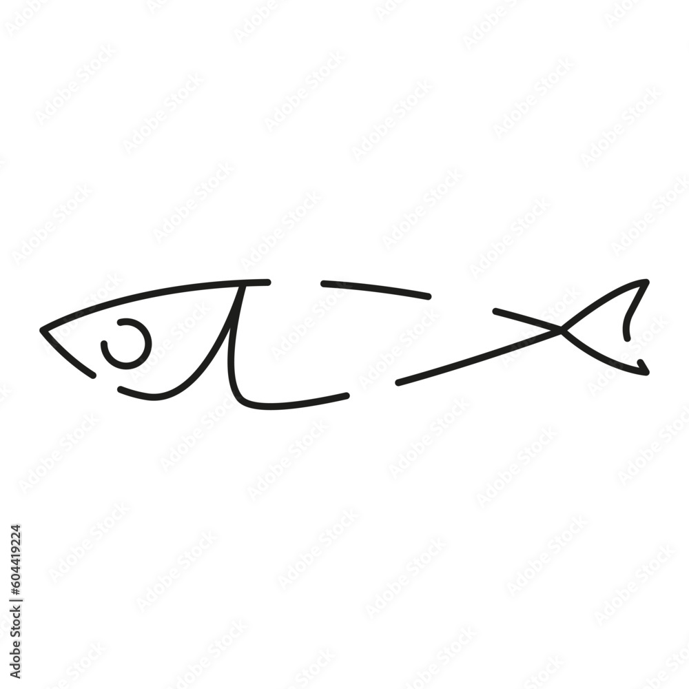 Sea food line icon. Fish restaurant and White meat. Fresh salmon fish icon in thin line style Sea food line icon. Fish restaurant and White meat. Fresh salmon fish icon in thin line style