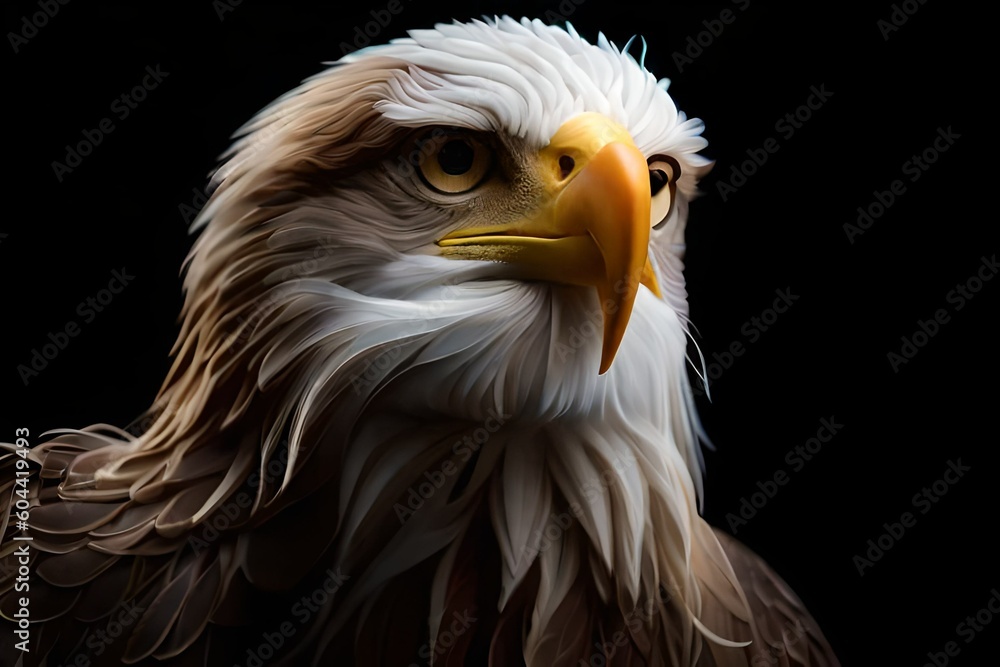 Obraz premium Bald eagle bird, Generative AI