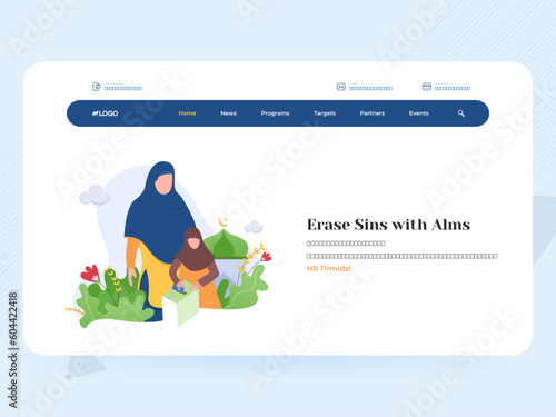 Fundraising landing page for Islamic orphanages. Hero Images