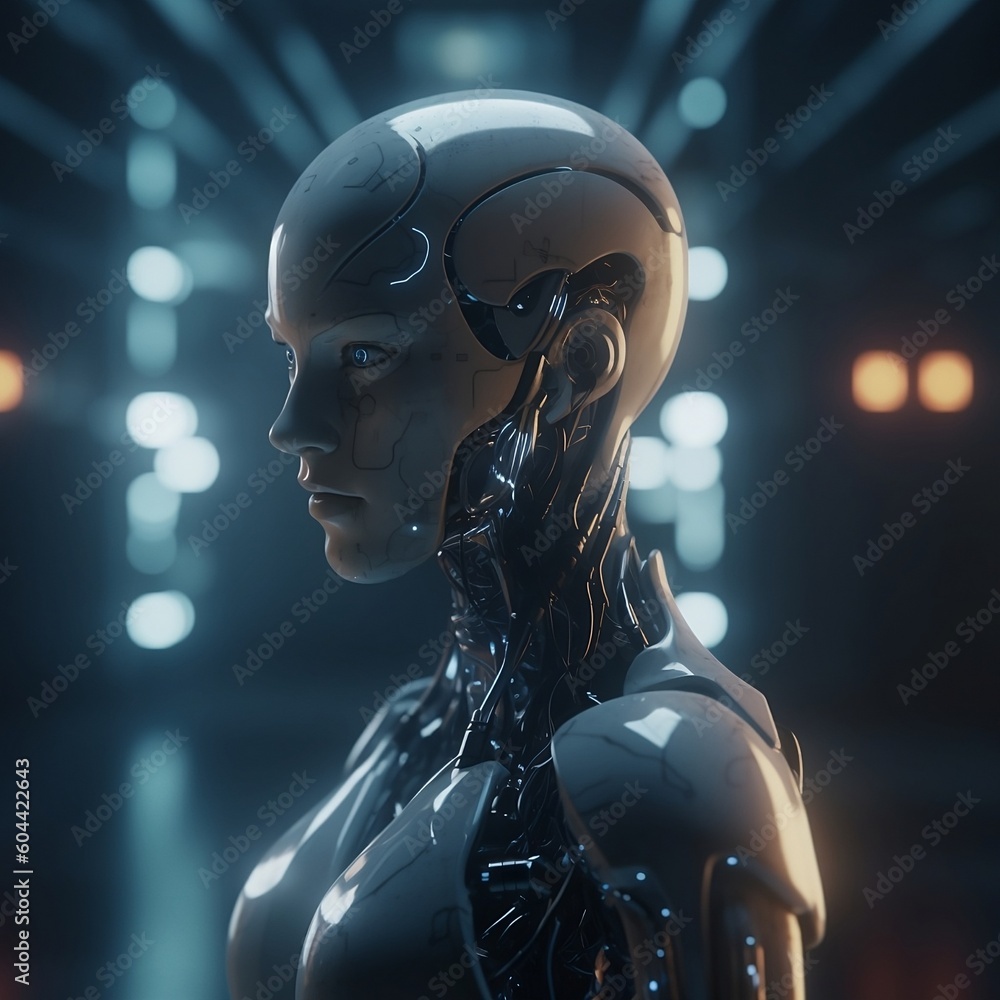 Android robot woman Android robot woman