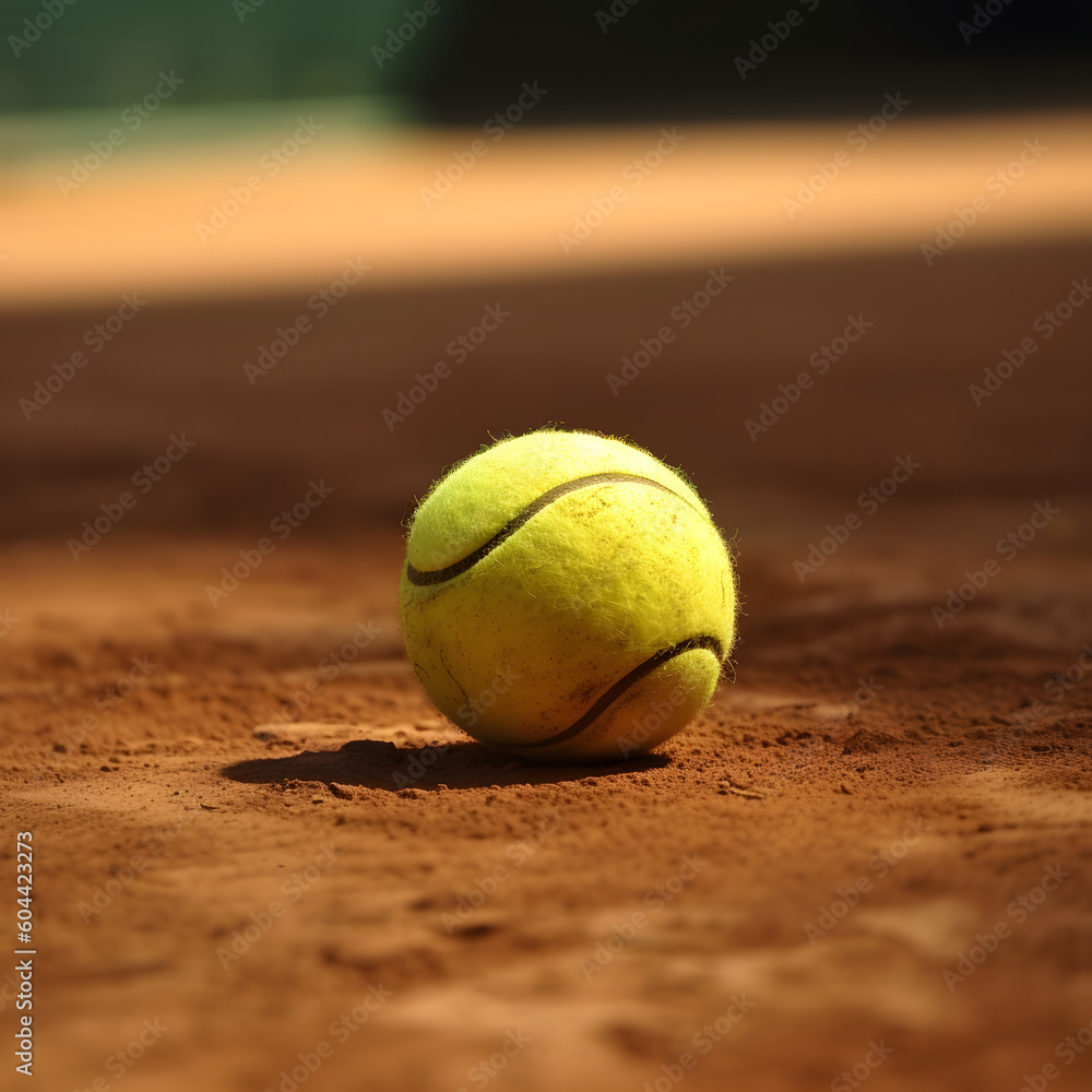 Clay Court Masterpiece: A Close-Up of the Tennis Ball