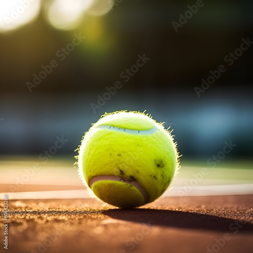 The Battle on Clay: Tennis Ball vs. Tennis Court, a close up of a tennis ball in a clay court