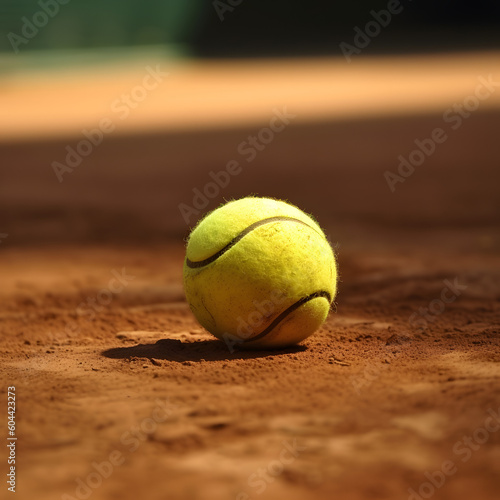 Clay Court Masterpiece: A Close-Up of the Tennis Ball