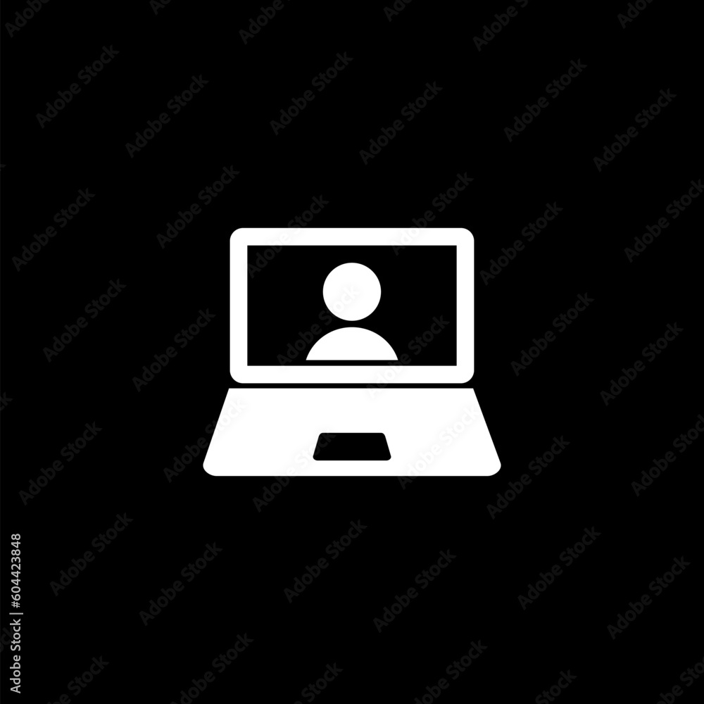 User consumer admin profile member computer identity consultant isolated on black background User consumer admin profile member computer identity consultant isolated on black background