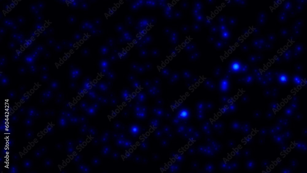 Dark festive background. Texture of bright blue glitter on black backdrop. Glowing particles fly down. Falling stars in night sky. Shiny celebration. Seamless animation for banner, cover, presentation Dark festive background. Texture of bright blue glitter on black backdrop. Glowing particles fly down. Falling stars in night sky. Shiny celebration. Seamless animation for banner, cover, presentation