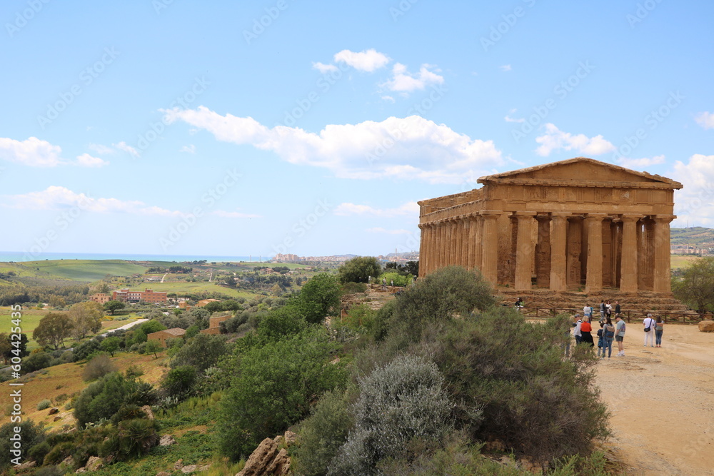Tempel at archaeological sites of Agrigento, Sicily Italy
