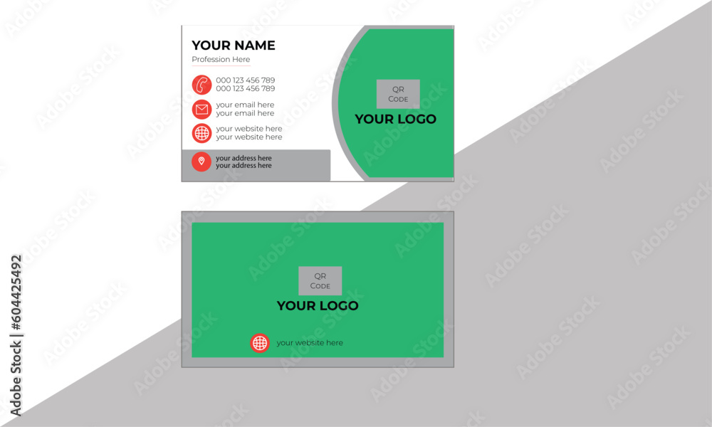Business card, creative professional business card and template. Business card, creative professional business card and template.