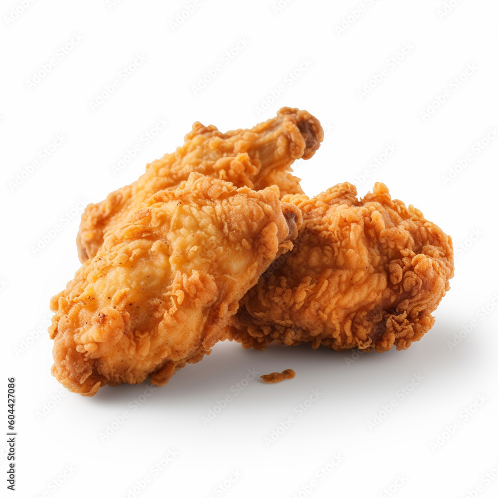 Fried chicken isolated image on white background Fried chicken isolated image on white background