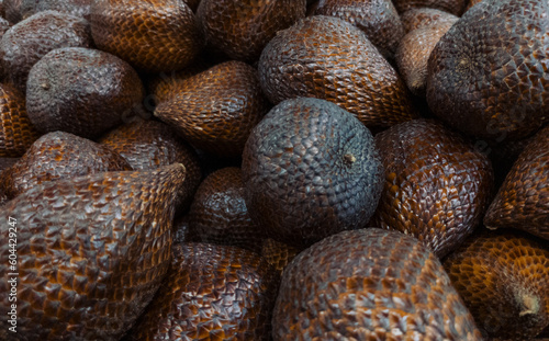 Salak or salacca zalacca displayed in grocery store