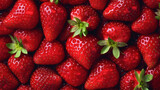 Overhead view of strawberries created with Generative AI