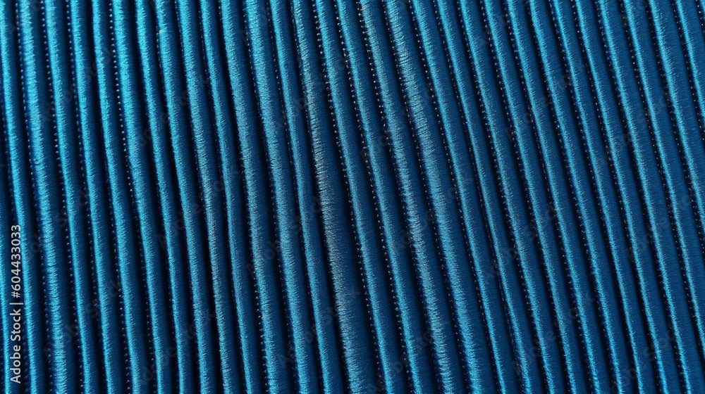 Obraz premium Blue Corduroy Fabric Texture Background - Textile Material - Generative AI