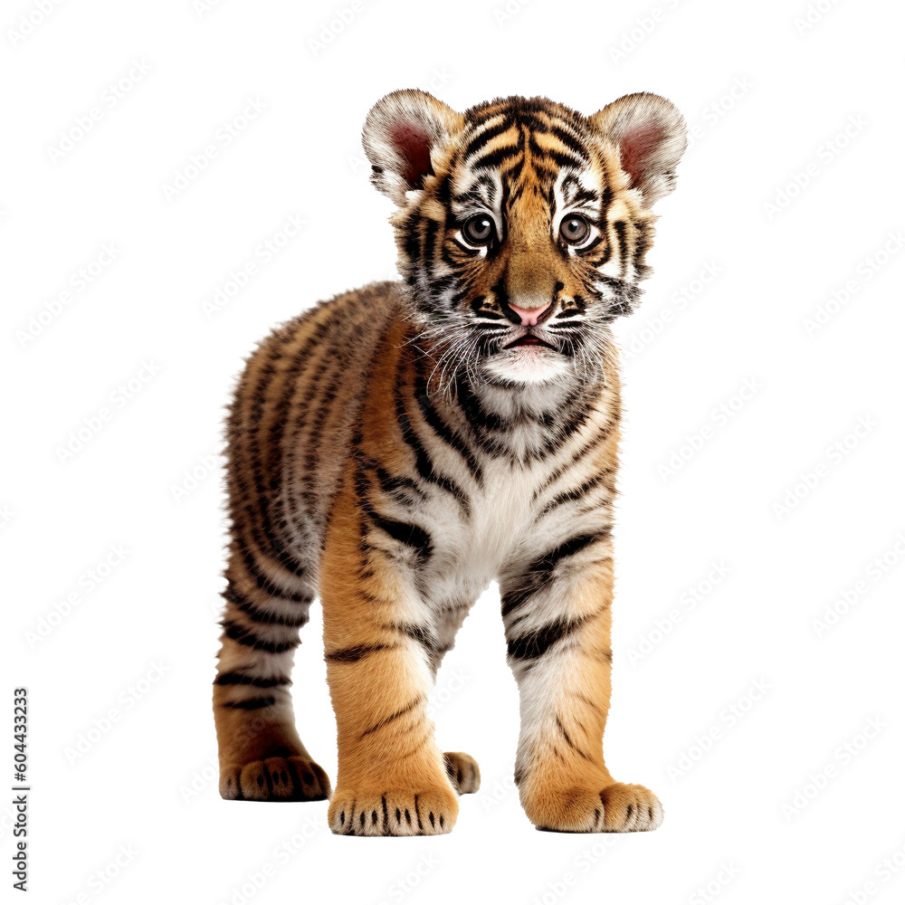 Obraz premium tiger cub transparent background