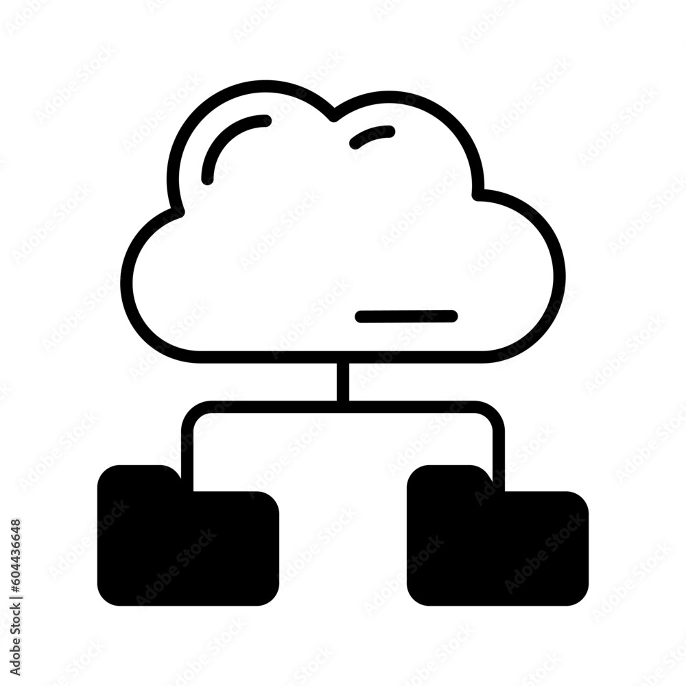Carefully crafted vector of cloud folder in modern style, easy to us icon Carefully crafted vector of cloud folder in modern style, easy to us icon