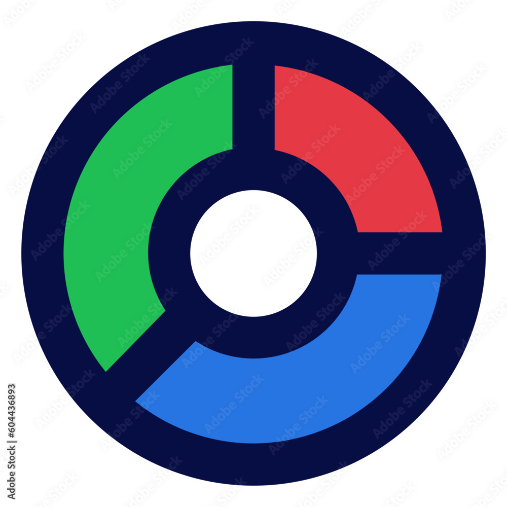 pie chart filled line, outline flat finance icon pie chart filled line, outline flat finance icon