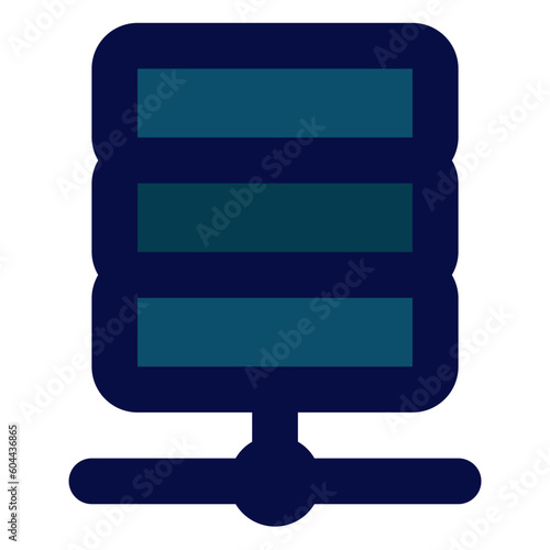 data center filled line, outline flat finance icon