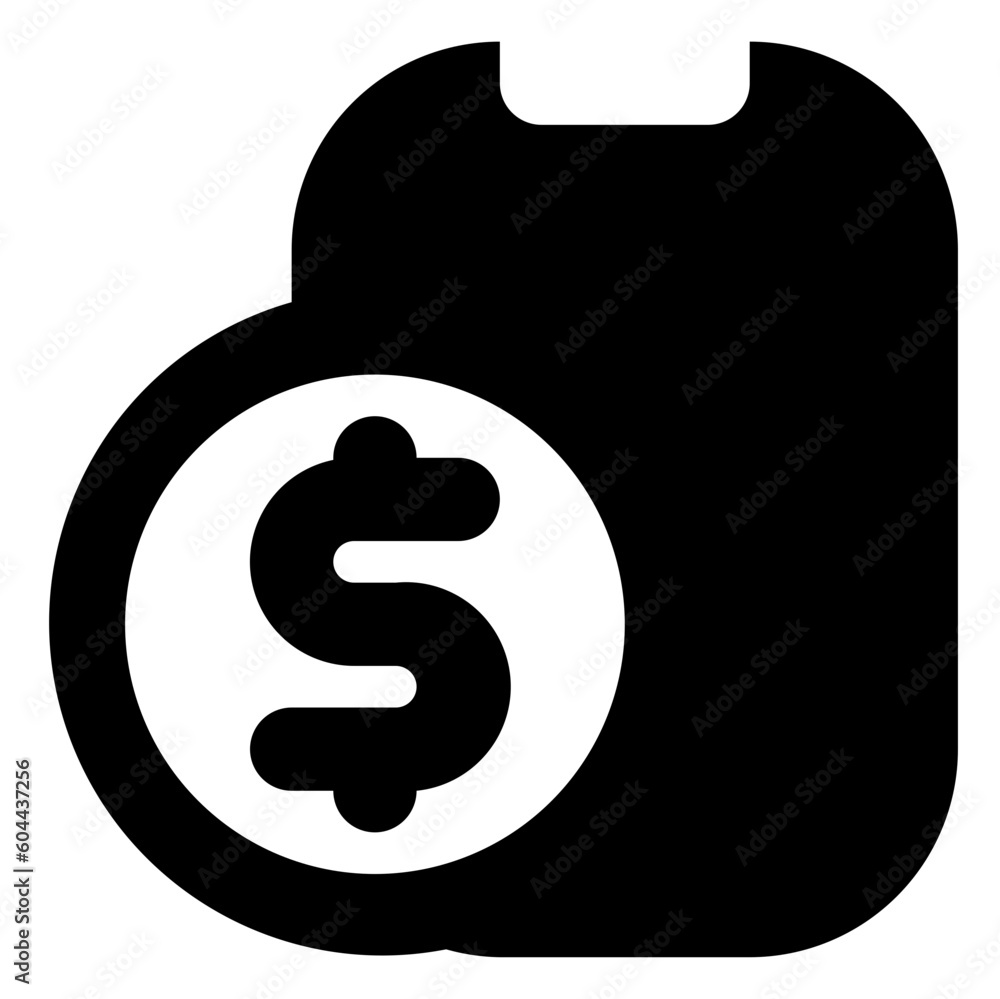 smartphone solid Glyph finance icon smartphone solid Glyph finance icon
