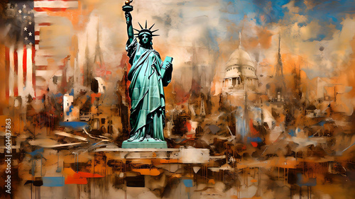an artwork of american history - generative ai