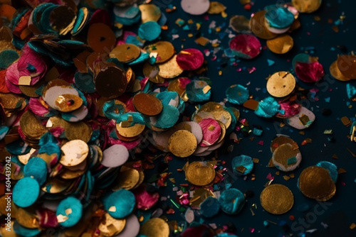 Party confetti background wallpaper photography. Ai generated