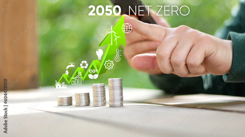 Digital growth curve of CO2 sensor percentage. Net zero emissions by ...