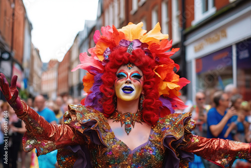 drag queen celebrating at the pride parade © QuantumVisions