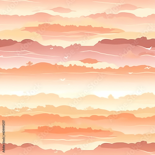 cloud pattern in the sky, pink and orange colors relaxing vibes tileable texture, background marketing , chill luxury © RobertGabriel