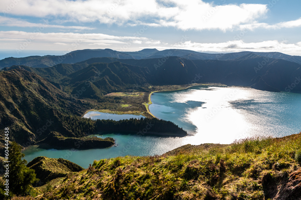 Overlooking Lagoa do Fogo in the Azores