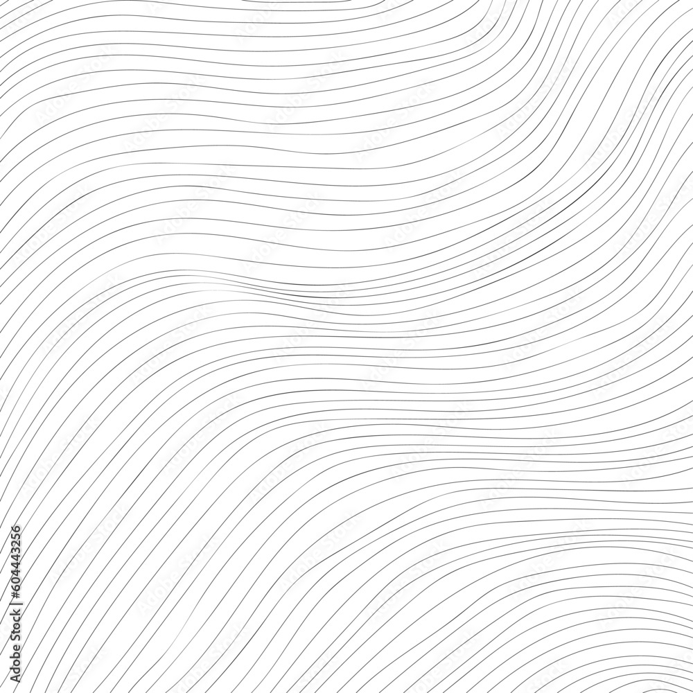 Vector illustration of hand drawn rough wavy lines background