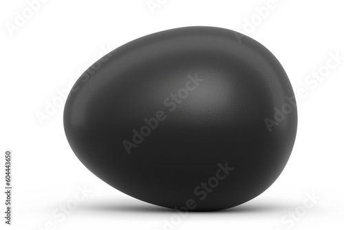 Farm organic black egg on white background