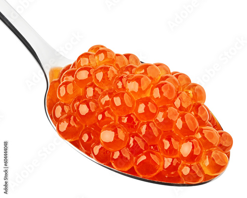 red Caviar, isolated on white background, full depth of field
