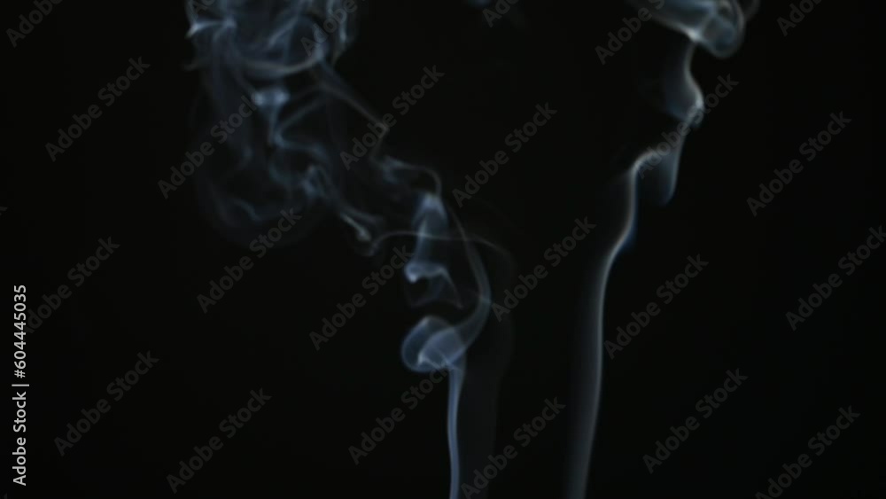 Smoke Rises Ripples on Black Background Smoke Rises Ripples on Black Background