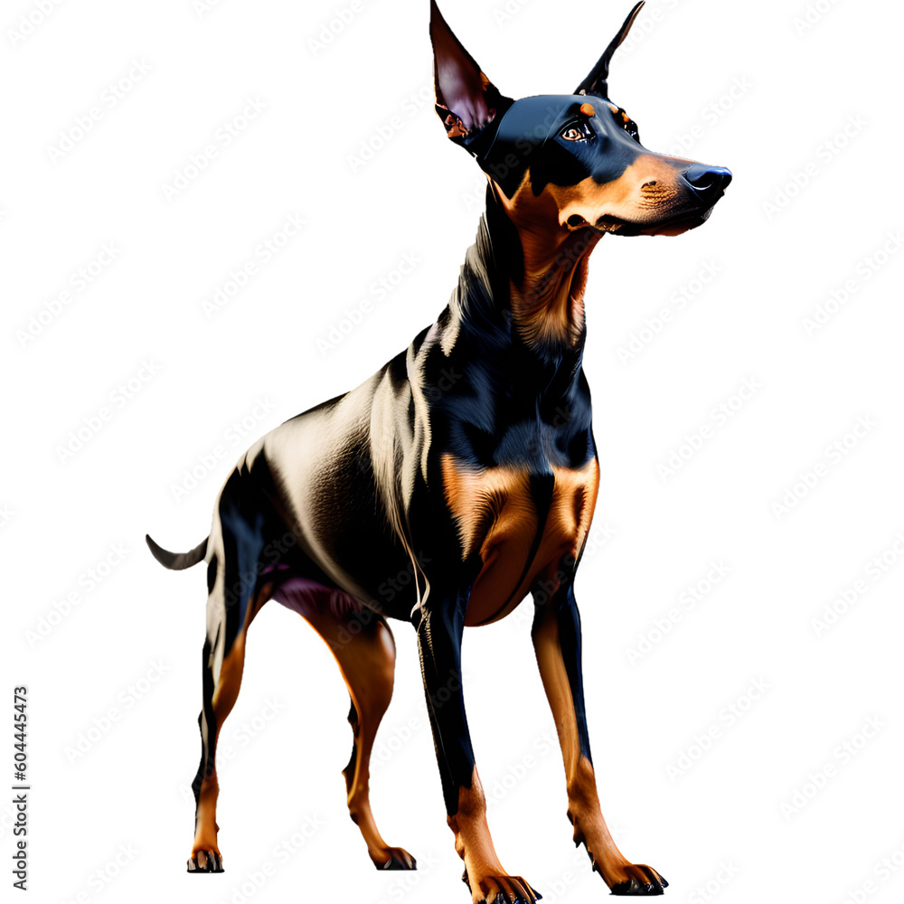 An illustration dog(Doberman Pinscher)